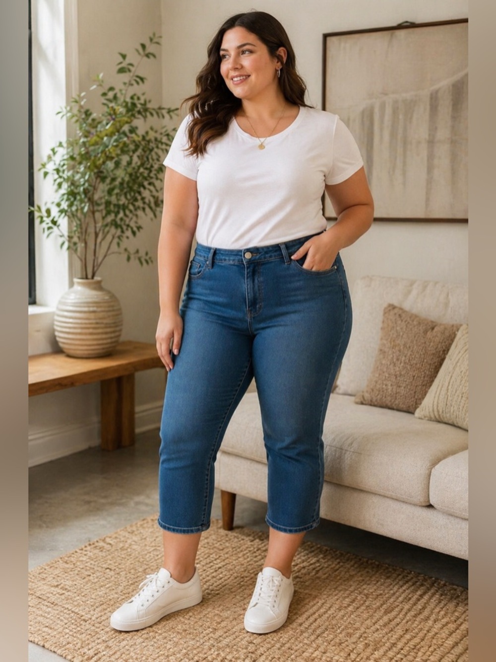 Santana Cropped Jeans - Women's Size 14